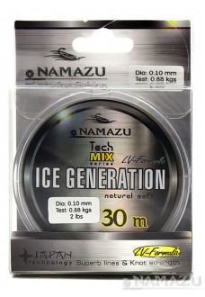 Леска Namazu Ice Generation, 30 м, 0,08 мм, до 0,44 кг, прозрачная NIG30-0,08