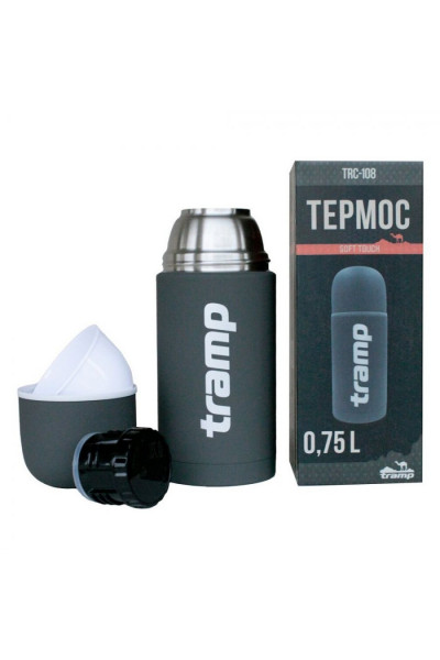 Термос Tramp Soft Touch 1,2 л серый TRC-110