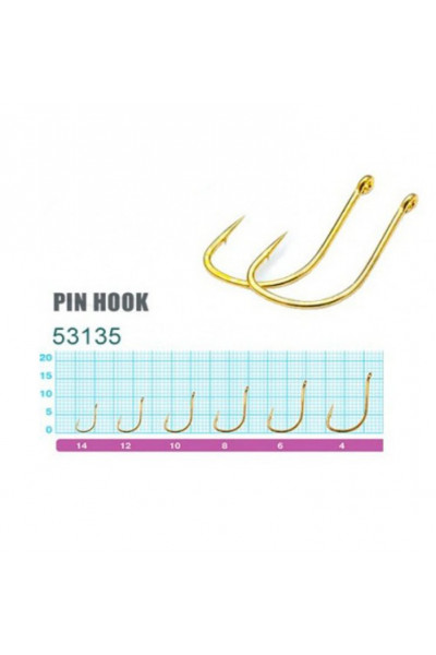 Крючок Owner Pin Hook Gold №6 (8 шт)