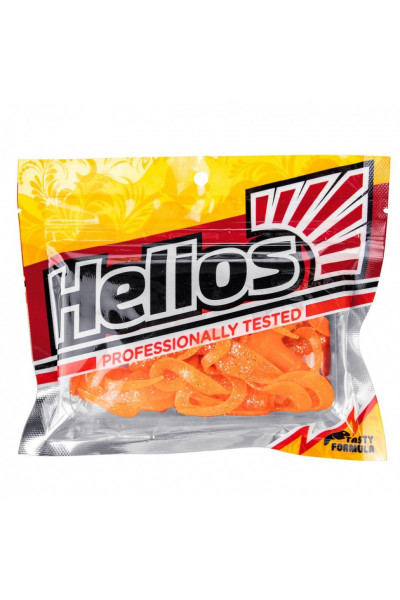 Твистер Helios Credo Four Tail 2,35/6,0 см, цвет Orange & Sparkles 10 шт HS-20-022