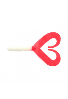 Твистер Yaman PRO Loop-Two, р.4 inch, цвет  #05 - White with red tail (уп.5 шт) YP-LT4-05