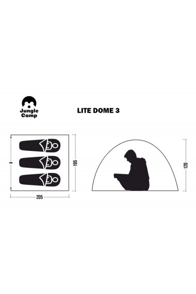 Палатка Jungle Camp Lite Dome 3 синяя (70842)