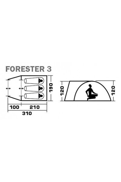 Палатка Jungle Camp Forester 3 (70855)