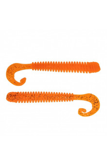 Твистер Helios Credo Long Body 2,95"/7,5 см, цвет Orange & Sparkles 12 шт HS-9-022