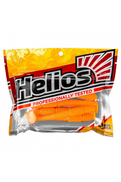 Виброхвост Helios Minoga 3,75/9.5 см, цвет Orange & Sparkles 5 шт HS-17-022