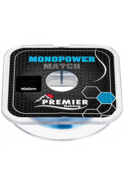 Леска Premier Fishing Monopower Match 0,18мм 100м Blue Nylon PR-MM-B-018-100