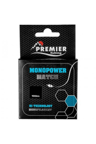 Леска Premier Fishing Monopower Match 0,18мм 100м Blue Nylon PR-MM-B-018-100