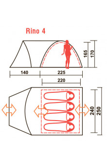 Палатка Canadian Camper Rino 4 royal