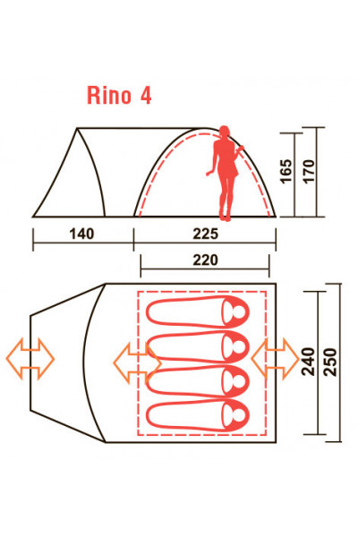 Палатка Canadian Camper Rino 4 royal