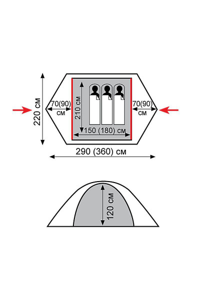 Палатка Tramp Peak 2 (V2)