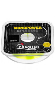 Леска Premier Fishing Monopower Spinning 0,16мм 100м F.Yellow Nylon PR-MS-Y-016-100