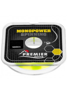 Леска Premier Fishing Monopower Spinning 0,16мм 100м F.Yellow Nylon PR-MS-Y-016-100