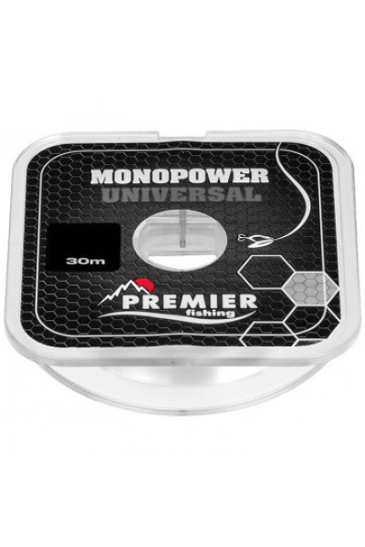 Леска Premier Fishing Monopower Universal 0,10мм 30м Clear Nylon PR-MU-T-010-30