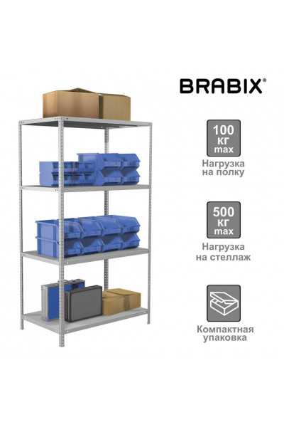 Стеллаж металлический Brabix MS KD-185/60-4 (S240BR146402)