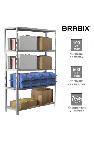 Стеллаж металлический Brabix MS KD-200/60-5 (S240BR246502)