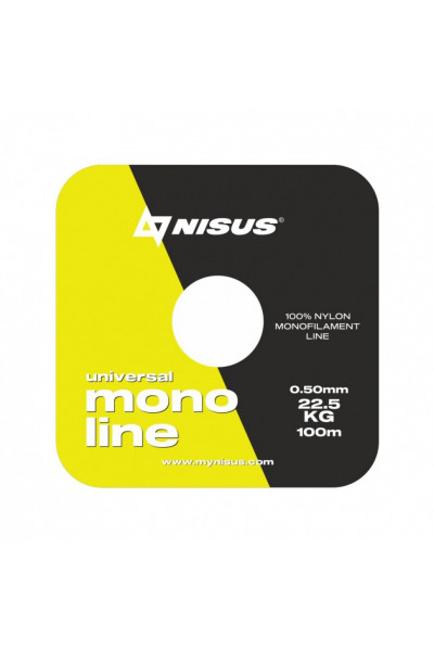 Леска Nisus Monoline 0,50мм 100м F.Yellow Nylon N-MFY-050-100