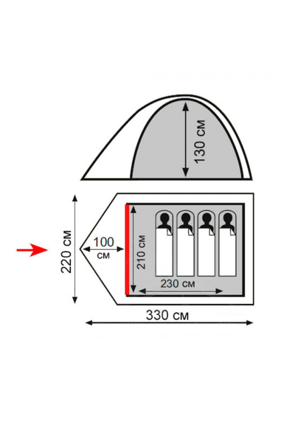 Палатка Totem Tepee 4 (V2) TTT-027