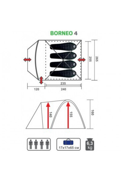 Палатка Premier Fishing Borneo-4-G