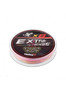 Шнур плетеный Helios Extrasense X8 PE 0.6/11LB 0,14мм 150м Multicolor HS-ES-X8-0.6/11LB