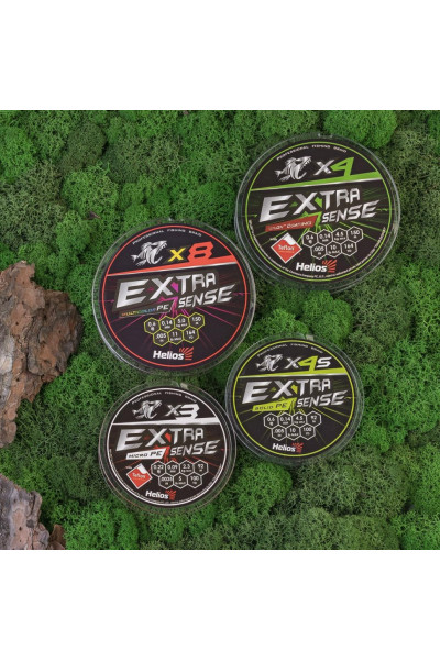 Шнур плетеный Helios Extrasense X8 PE 0.6/11LB 0,14мм 150м Multicolor HS-ES-X8-0.6/11LB