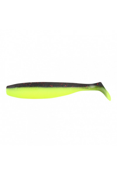 Виброхвост Yaman PRO Sharky Shad, р.4,5 inch, цв. 32 - Black Red Flake/Chartreuse, 5 шт  YP-SS45-32