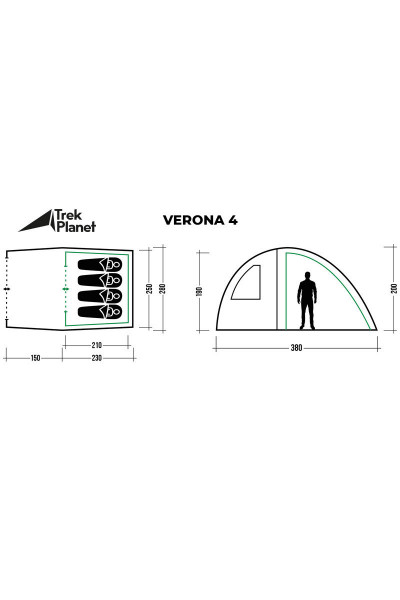 Палатка Trek Planet Verona 4 (70271)