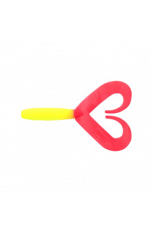 Твистер Yaman PRO Loop-Two, р.2 inch, цвет  #06 - Chartreuse/red (уп. 10 шт) YP-LT2-06