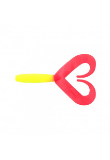 Твистер Yaman PRO Loop-Two, р.2 inch, цвет  #06 - Chartreuse/red (уп. 10 шт) YP-LT2-06