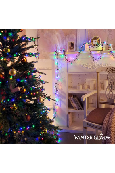 Светодиодная гирлянда (мультиколор) Winter Glade CM370 для улицы и дома 740 см