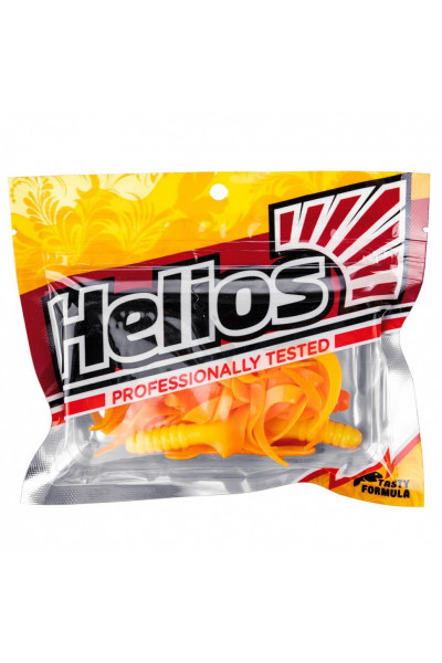 Твистер Helios Credo Four Tail 2,35/6,0 см, цвет Orange & Yellow 10 шт HS-20-015