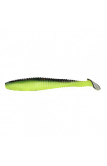 Виброхвост Yaman PRO Flatter Shad, р.2 inch, цв. 32 - Black Red Flake/Chartreuse, 6 шт  YP-FS2-32