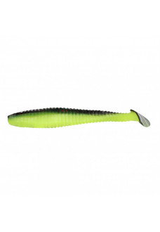 Виброхвост Yaman PRO Flatter Shad, р.2 inch, цв. 32 - Black Red Flake/Chartreuse, 6 шт  YP-FS2-32