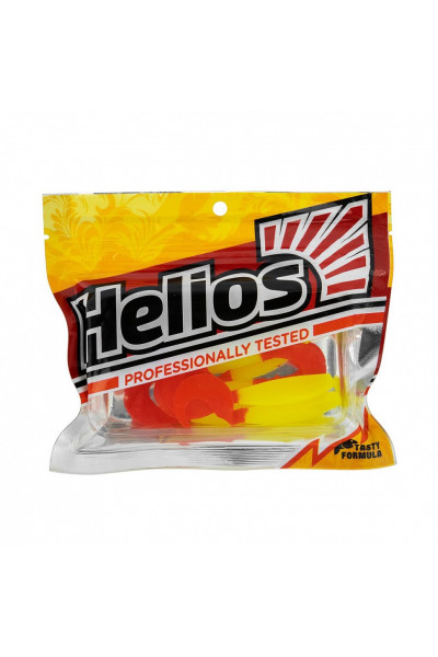 Твистер Helios Hybrid 3,15/8,0 см, цвет Acid lemon & Red 7 шт HS-14-029