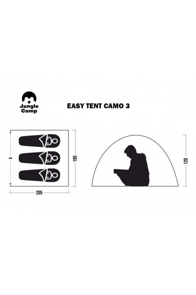 Палатка автомат Jungle Camp Easy Tent Camo 3 (70864)