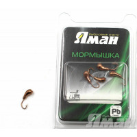 Мормышка Яман уралка с отв., цвет Copper Plated, d 4 (5 шт.) Я-МР87