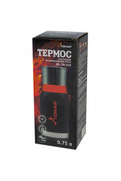 Термос Тонар 0,75 черный HS.TM-038