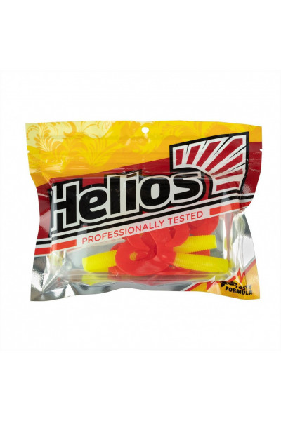 Твистер Helios Credo Double Tail 2,95/7,5 см, цвет Acid lemon & Red 7 шт HS-12-029