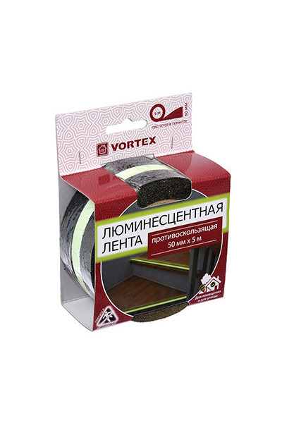 Противоскользящая лента Vortex 5х500 см сигнальная люминесцентная 24161