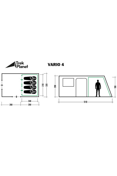 Палатка Trek Planet Vario 4 (70297)