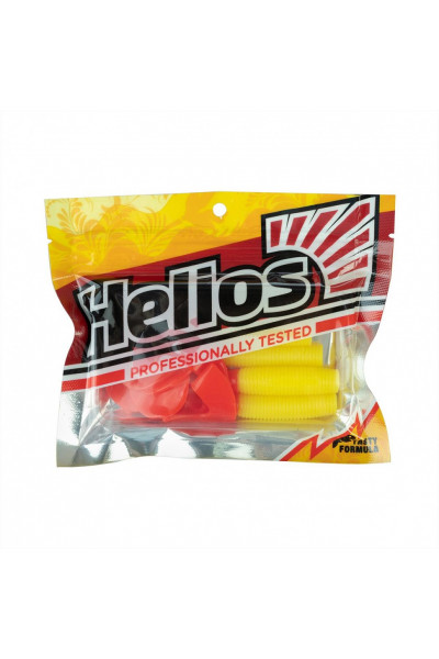 Твистер Helios Credo Double Tail 1,96/5 см, цвет Yellow RT 10 шт HS-27-038