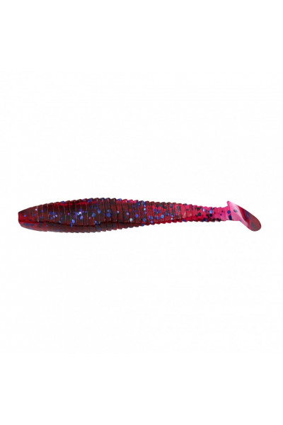 Виброхвост Yaman PRO Flatter Shad, р.4 inch, цвет #04 - Grape (уп.5 шт) YP-FS4-04