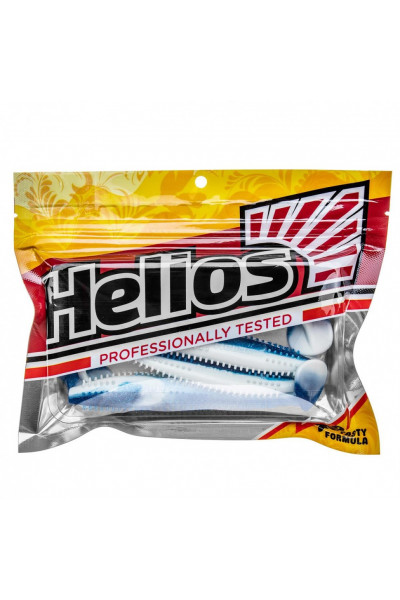 Виброхвост Helios Shaggy 5,12/13 см, цвет Blue Sparkles & White 5 шт HS-18-026