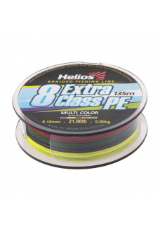 Шнур плетеный Helios Extra Class 8 PE Braid 0,18мм 135м Multicolor HS-8PEM-18/135 M