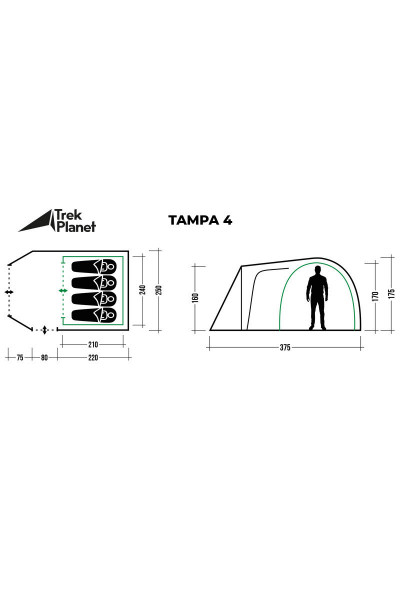 Палатка Trek Planet Tampa 4 (70217)