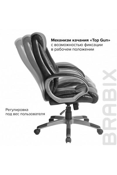 Кресло руководителя Brabix Maestro EX-506 экокожа, черное 530877