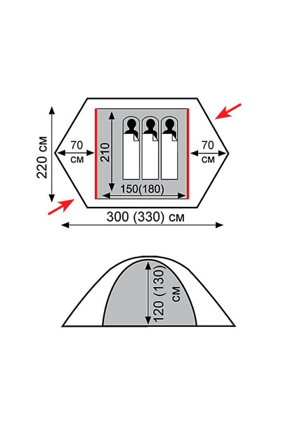 Палатка Tramp Rock 3 (V2)