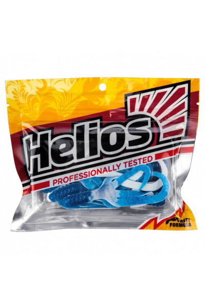 Твистер Helios Credo Four Tail 2,35/6,0 см, цвет Blue Sparkles & White 10 шт HS-20-026