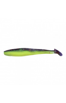 Виброхвост Yaman PRO Flatter Shad, р.3 inch, цвет #26 - Violet Chartreuse (уп. 6 шт.) YP-FS3-26