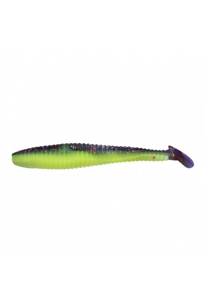 Виброхвост Yaman PRO Flatter Shad, р.3 inch, цвет #26 - Violet Chartreuse (уп. 6 шт.) YP-FS3-26