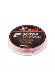 Шнур плетеный Helios Extrasense X8 PE 1.5/25LB 0,22мм 150м Multicolor HS-ES-X8-1.5/25LB